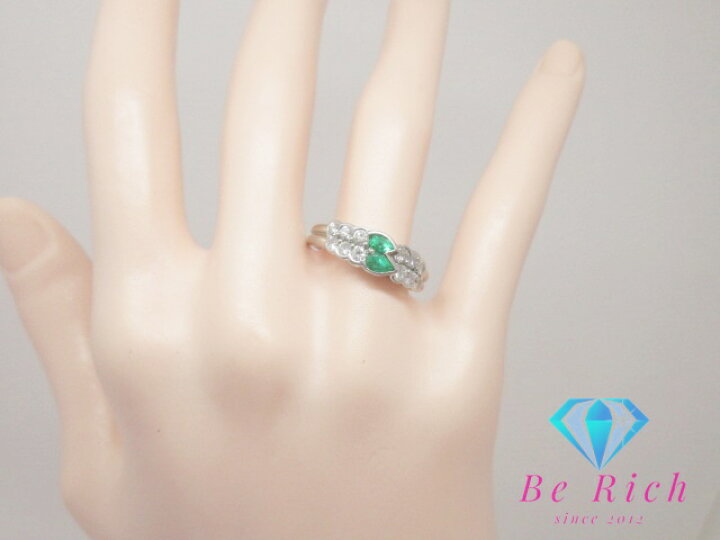 楽天市場】Pt900 プラチナ エメラルド 0.33ct ダイヤモンド 0.63ct 付  
