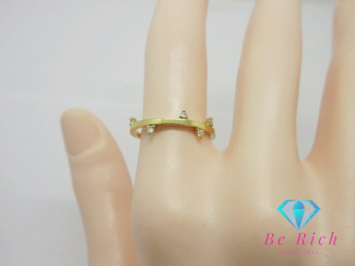 楽天市場】AHKAH アーカー K18 YG ダイヤモンド 0.08ct 付 デザイン 