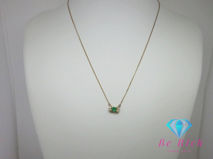 楽天市場】K18 YG エメラルド 0.35ct ダイヤモンド 0.12ct 付 デザイン 