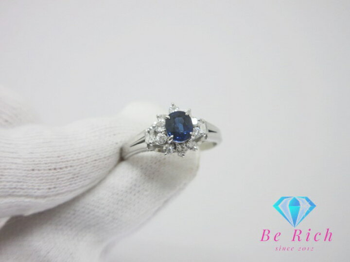 楽天市場】Pt900 プラチナ サファイア 0.57ct ダイヤモンド 0.26ct 