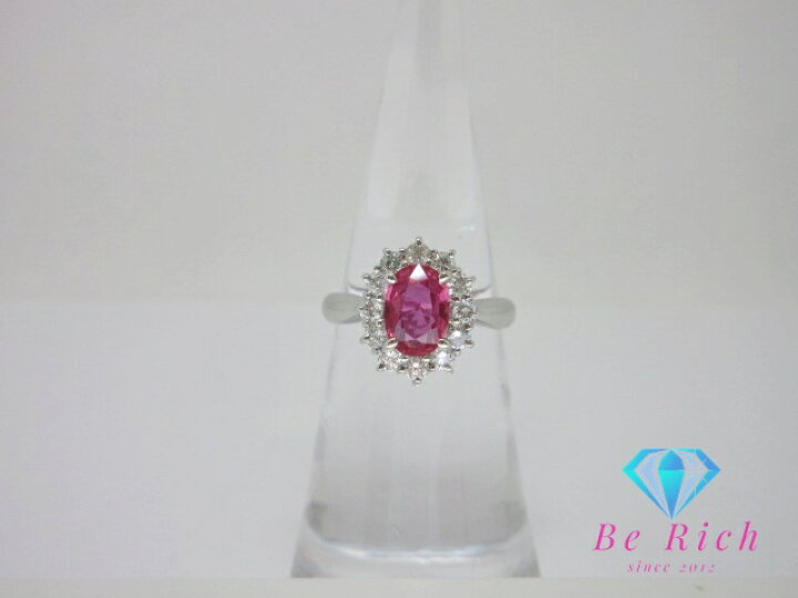 楽天市場】ジュエリー マキ Pt850 プラチナ ピンク サファイア 0.87ct  
