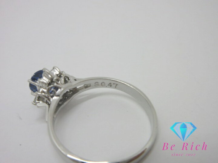楽天市場】Pt900 プラチナ サファイア 0.47ct ダイヤモンド 0.17ct 付 