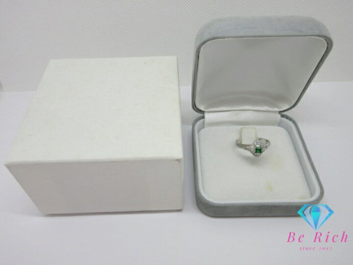 楽天市場】Pt900 プラチナ エメラルド 0.18ct ダイヤモンド 0.37ct 付