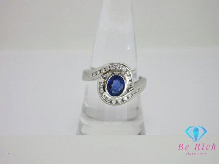 楽天市場】Pt900 プラチナ サファイア 0.77ct ダイヤモンド 0.21ct 付  