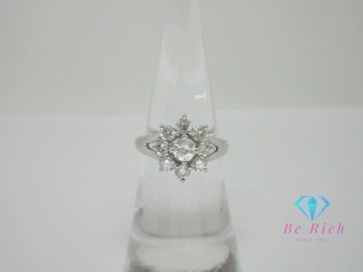 楽天市場】Pt900 プラチナ ダイヤモンド 1.00ct 付 デザイン リング 
