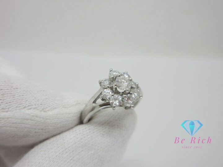 楽天市場】Pt900 プラチナ ダイヤモンド 1.00ct 付 デザイン リング 