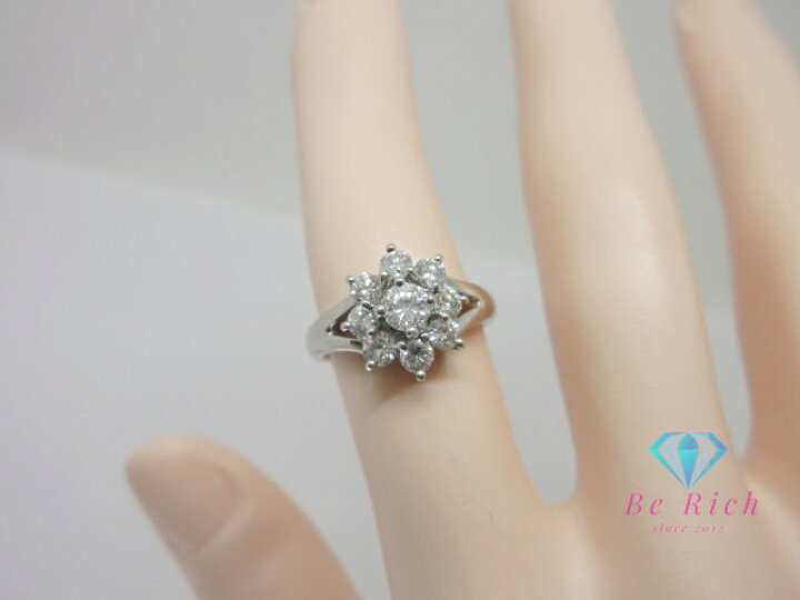 楽天市場】Pt900 プラチナ ダイヤモンド 1.00ct 付 デザイン リング 