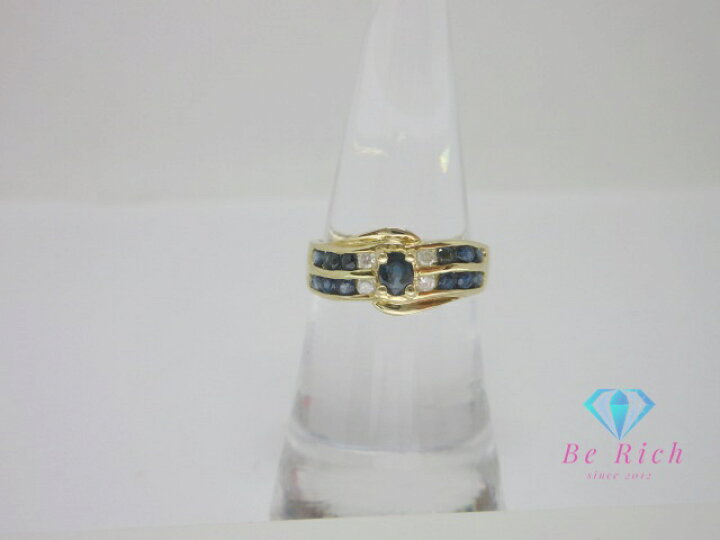 楽天市場】K18 YG サファイア 0.22ct 0.48ct ダイヤモンド 0.10ct 付  