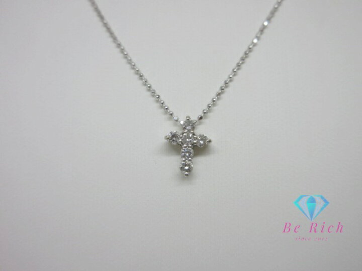 楽天市場】K18 WG ダイヤモンド 0.25ct 付 十字架 クロス モチーフ 