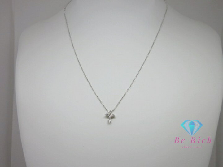 楽天市場】K18 WG ダイヤモンド 0.25ct 付 十字架 クロス モチーフ 