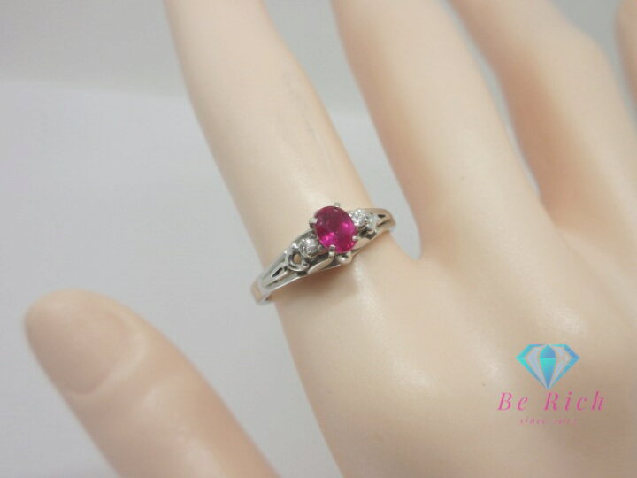 楽天市場】K14 WG ルビー 0.30ct ダイヤモンド 0.03ct 付 デザイン 