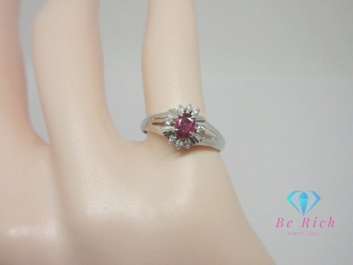 楽天市場】Pt900 プラチナ ルビー 0.31ct ダイヤモンド 0.07ct 付 