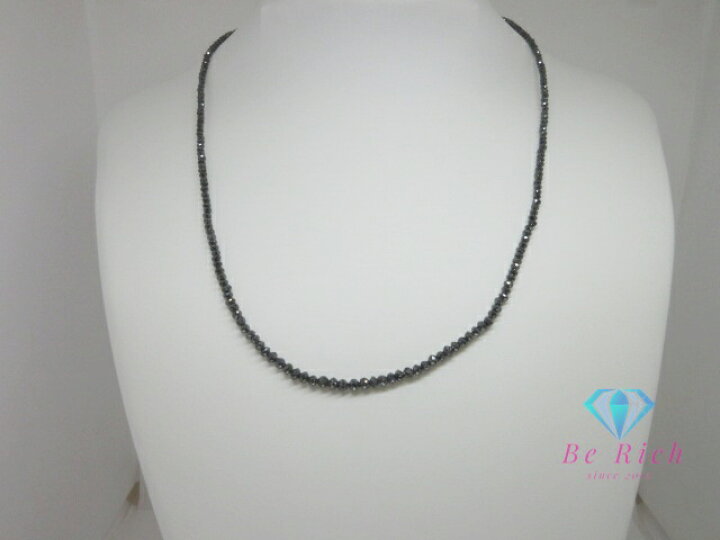楽天市場】K18 WG ブラック ダイヤモンド 24.20ct 付 ネックレス 