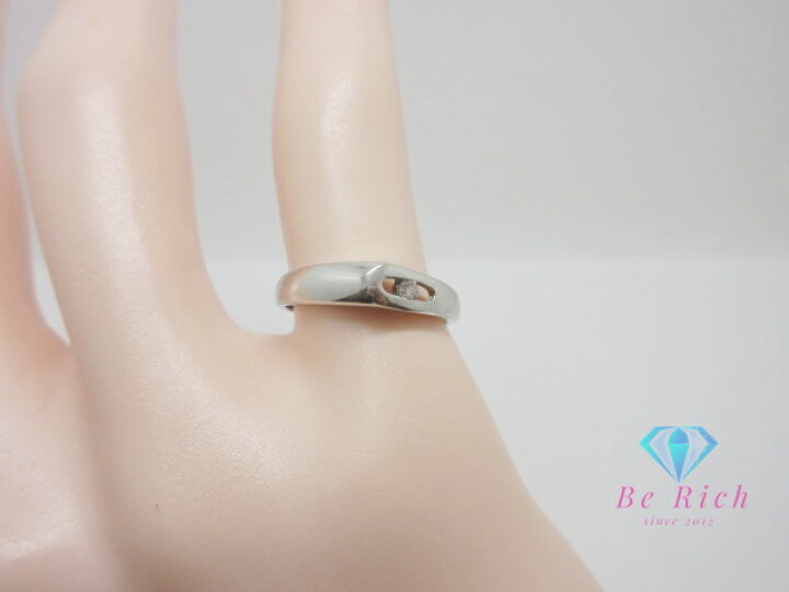 楽天市場】Pt900 プラチナ ダイヤモンド 付 デザイン リング 指輪 7号  