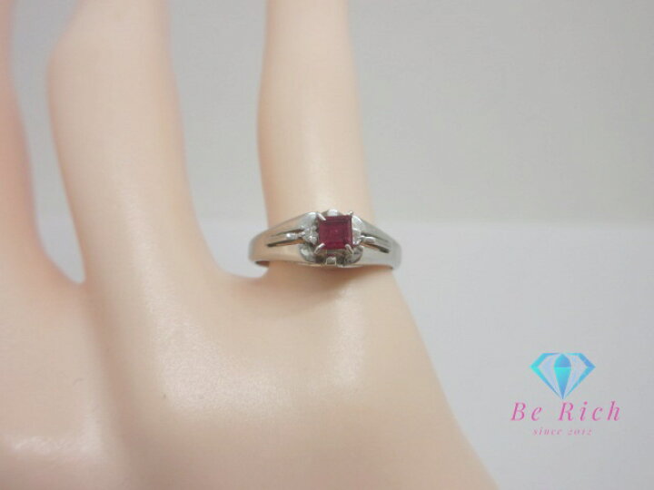 楽天市場】Pt900 プラチナ ルビー 0.19ct ダイヤモンド 0.03ct 付 