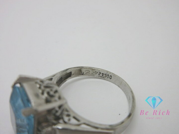 楽天市場】Pt900 プラチナ アクアマリン 4.23ct ダイヤモンド 0.06ct  