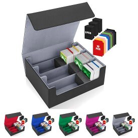 デッキケース 1800枚収納 大容量 (3列) カードケース トレカ PU レザー 縦型カードストレージ トレカケース デッキケース カード PUレザー ストレージボックス カードケース トレーディングカードゲーム 年賀 正月 新年の贈り物 クリスマスプレゼント