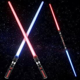 LED ライトセーバー 12色 光る剣 伸縮式 合体可能 2本セット 光る刀 コスプレ 子供 クリスマスプレゼント 撮影用小道具 光るソード 光るおもちゃ 誕生日 レゼント led パーティーグッズ バッテリー付属