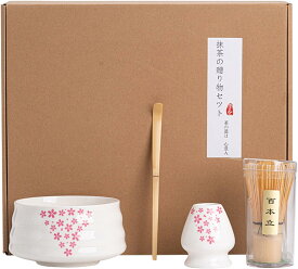 茶道具 セット 抹茶 セット 百本立 茶筅 茶筅立て 茶杓 茶さじ 抹茶碗 茶道具 4点セット お点前セット初心者さん向け 茶道セット 桜