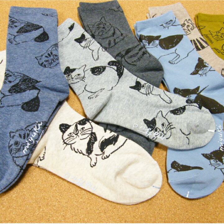 楽天市場】松尾ミユキ miyuki matsuo Cat socks 猫靴下 matsuomiyuki 