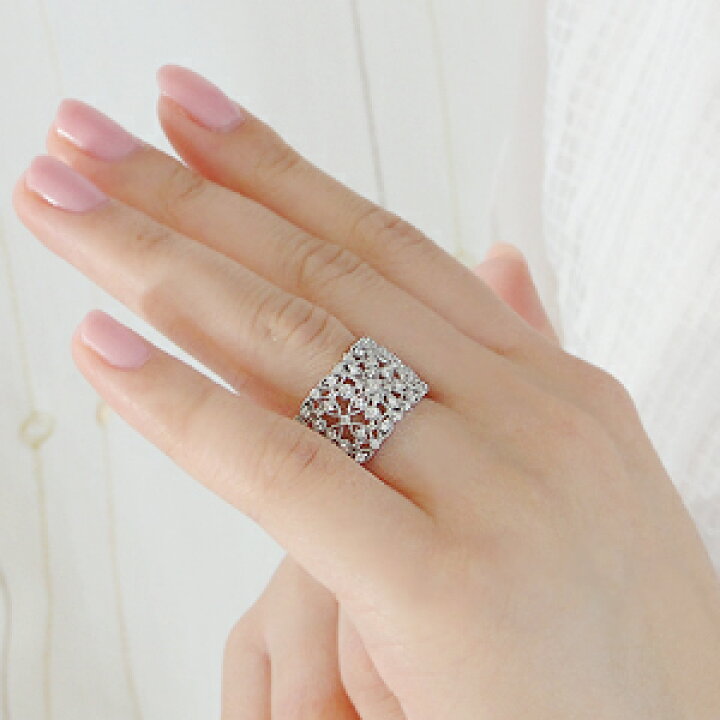 楽天市場】K18WG/YG/PG【0.55ct】ダイヤモンド 透かし リング 