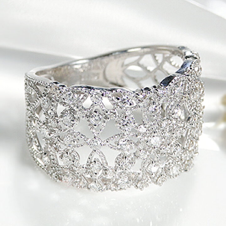 楽天市場】Pt900【0.55ct】ダイヤモンド 透かし リングジュエリー  