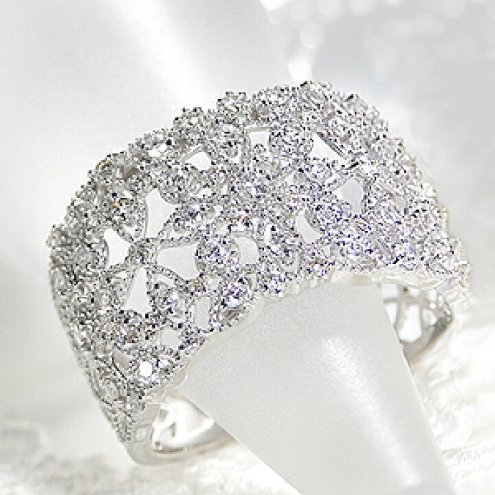楽天市場】Pt900【0.55ct】ダイヤモンド 透かし リングジュエリー  
