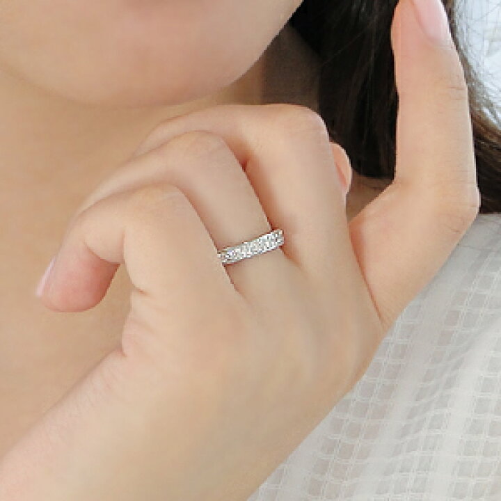 楽天市場】Pt900【0.5ct】ダイヤモンド ハーフ エタニティリング【送料  