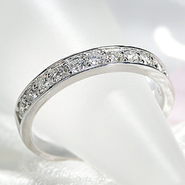 楽天市場】Pt900【0.5ct】ダイヤモンド ハーフ エタニティリング【送料  