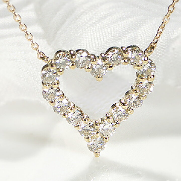 楽天市場】K18WG/YG/PG【1.12ct】オープンハート ダイヤモンド  