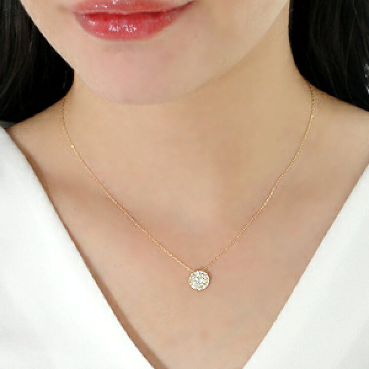 楽天市場】K18 WG/YG/PG【0.4ct】パヴェ ダイヤモンド ペンダント 