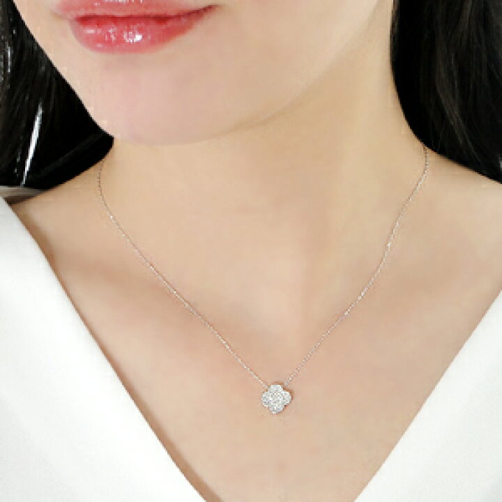 楽天市場】K18WG/YG/PG【0.15ct】クローバー ダイヤモンド パヴェ  