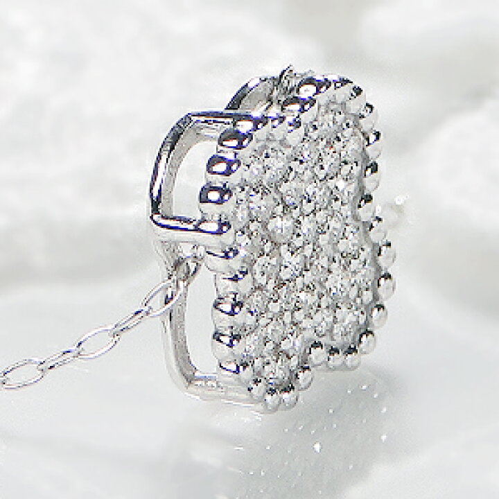楽天市場】K18WG/YG/PG【0.15ct】クローバー ダイヤモンド パヴェ  