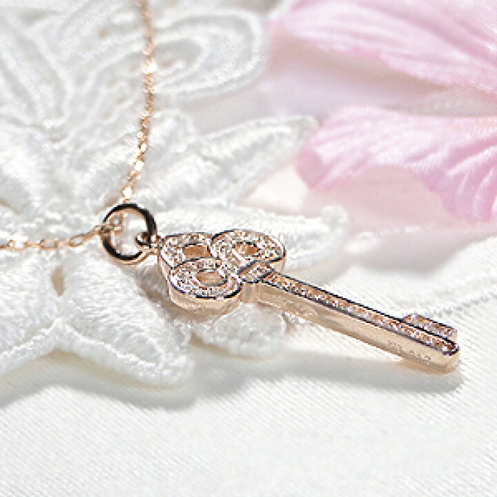 楽天市場】K18WG/YG/PG【0.12ct】キーモチーフ ダイヤモンド 