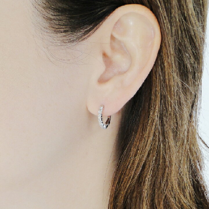 楽天市場】Pt950 ダイヤモンド フープピアス【0.50ct】人気 ジュエリー 