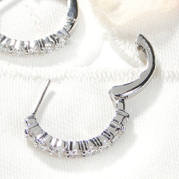 楽天市場】Pt950 ダイヤモンド フープピアス【0.50ct】人気 ジュエリー 