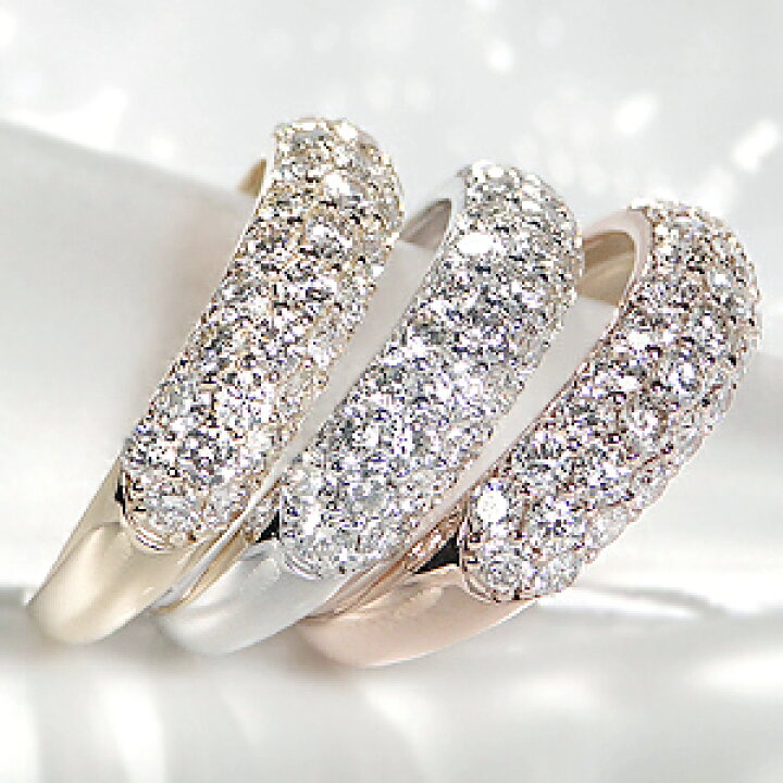 楽天市場】【1.0ct】K18 WG/YG/PG ダイヤモンド パヴェ エタニティ  