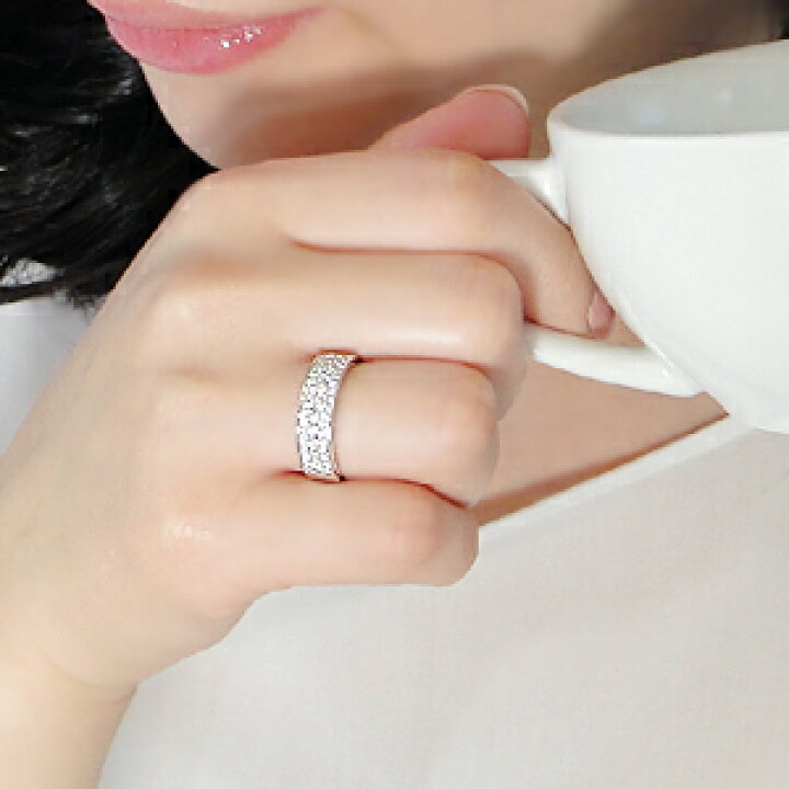 楽天市場】【0.55ct】K10WG/YG/PG ダイヤモンド パヴェ エタニティ 