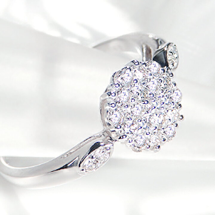 楽天市場】【0.46ct】Pt900 ダイヤモンド パヴェ リング豪華 人気  