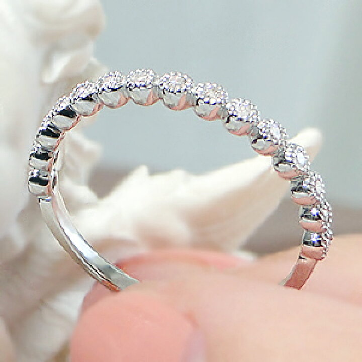 楽天市場】K18YG/PG/WG【0.10ct】ミル打ち ダイヤモンド リング【送料 