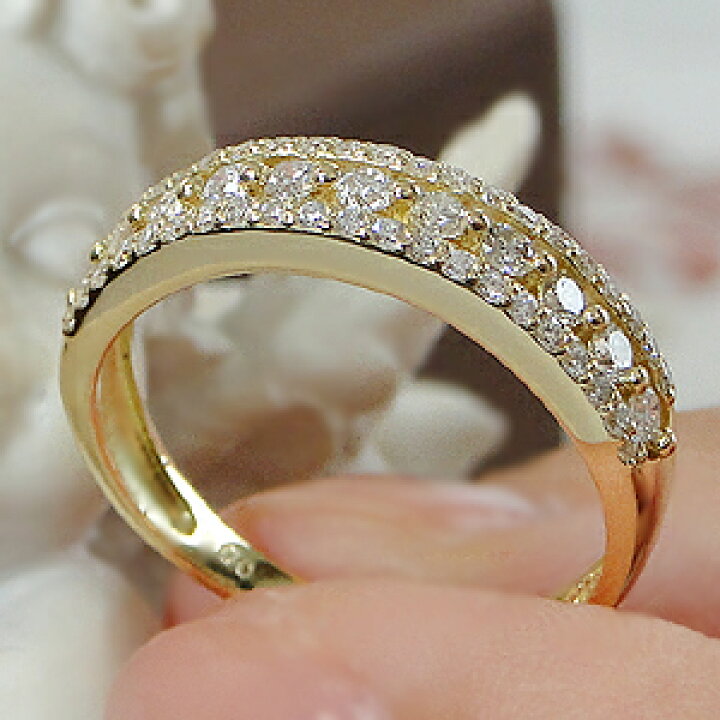 楽天市場】【送料無料】K18YG【0.50ct】ダイヤモンド リング可愛い 