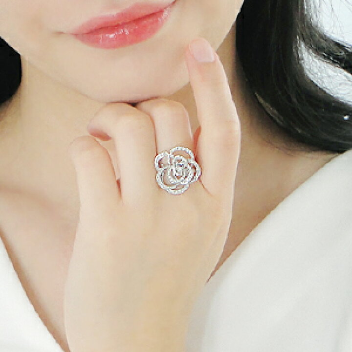 楽天市場】Pt900【0.47ct】ダイヤモンド バラ リング透かし ジュエリー 