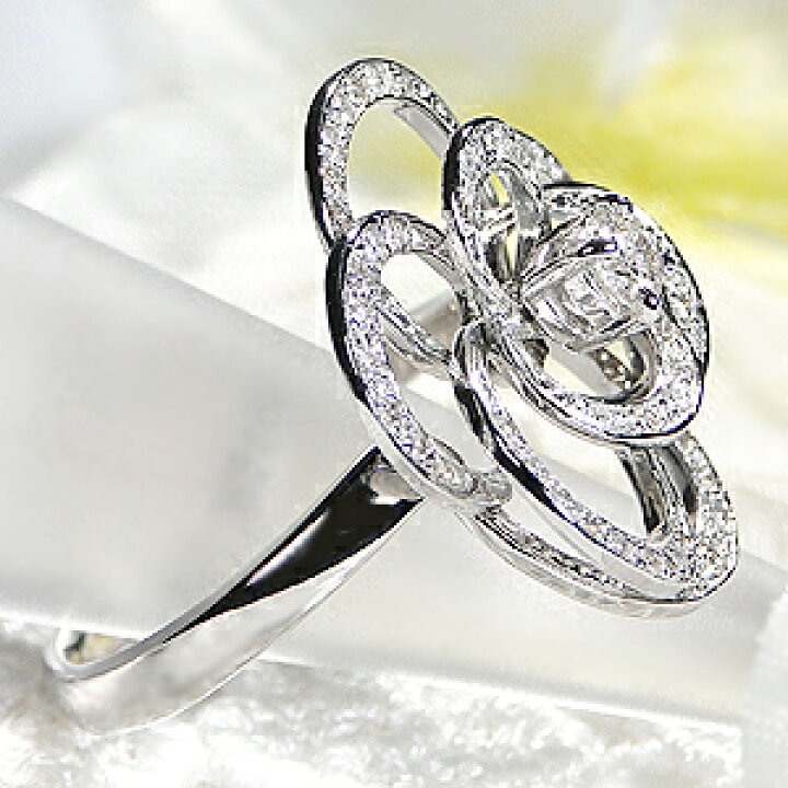 楽天市場】Pt900【0.47ct】ダイヤモンド バラ リング透かし ジュエリー  