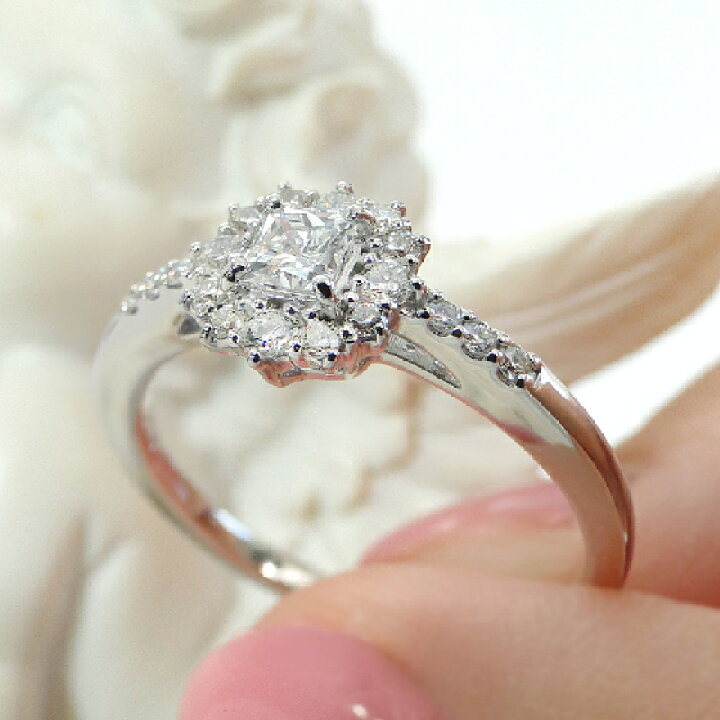 楽天市場】Pt950 ダイヤモンド リング【0.39ct】人気 ジュエリー 指輪  