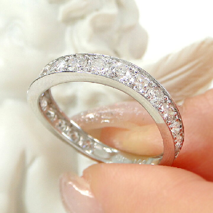 楽天市場】【1.0ct】Pt950/K18YG/PG ダイヤモンド エタニティ ウェーブ 