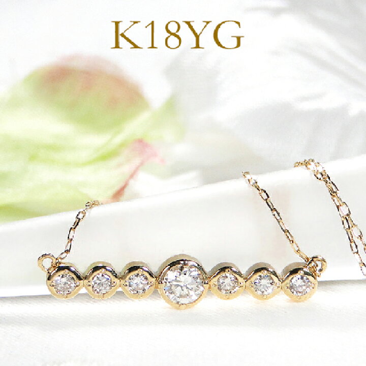 楽天市場】Pt900/K18YG/PG ダイヤモンド ライン ネックレス【0.30ct 