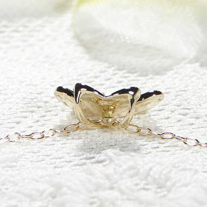 楽天市場】K18 ダイヤモンド フラワーモチーフ ネックレス【0.05ct 