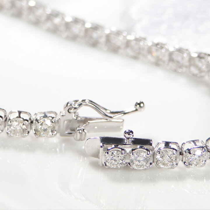 楽天市場】pt950【3.0ct】ダイヤモンド テニス ブレスレット