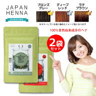 白髪染め ヘナカラー ジャパン ヘナ パウダー 100g 選べる [ 2個セット] ベース ヘナ 白髪 を ヘナ染め …