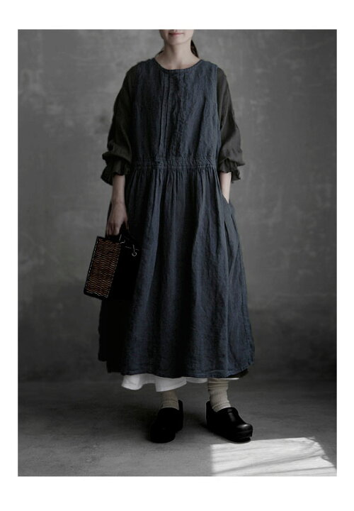 楽天市場】【送料無料】Joie de Vivreリネンインディゴ染めワーク  